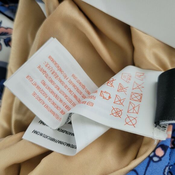 Mink Pink One Piece Swimsuit Size Small Blue Print Bounty Tie Front Womens - Picture 7 of 9